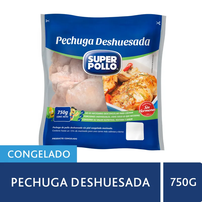 Bolsa de pechuga deshuesada de pollo de 750 g
